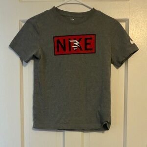 Nike Gray Tee with Red Box Logo